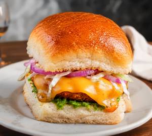 Chicken Cheese Pav Burger 🍔