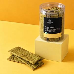 Cheddar Cheese Thecha Crackers