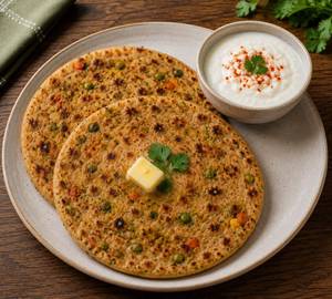 2 Mix Veg Paratha With Dahi