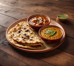 Tandoor Butter Roti Curry With Dal