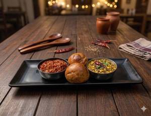 2 Ghee Bati Dal & Lehsun Chutney