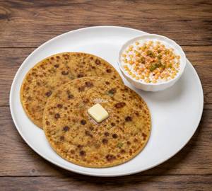 2 Mix Veg Paratha With Raita