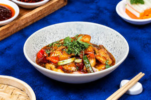 Tempura Fried Indian Salmon In Schezwan Sauce