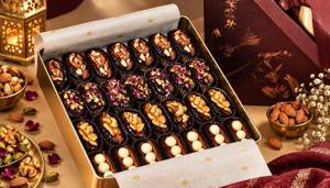 Assorted Stuffed Dates Golden Tin