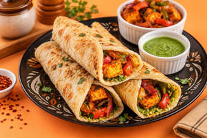 Smoky Paneer Tikka Roll | Char-grilled Paneer