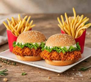 2 x Crispy Chicken Burger Combo