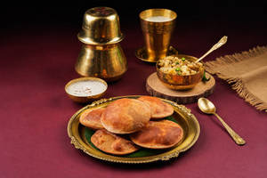 Rajgira Puri Bhaji (no Onion, No Garlic)