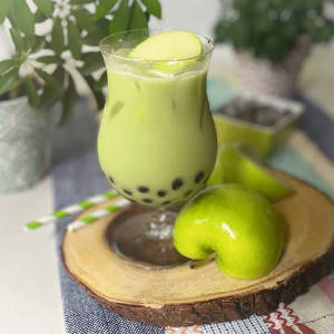 Green Apple Boba Tea