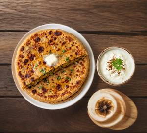 1 Heavy Aloo Partha + Dahi