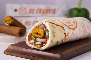 Veg Seekh Kebab Frankie In Pita Bread (protein Rich)