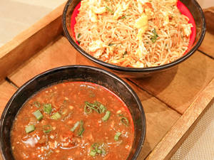 Egg Manchurian Fried Rice