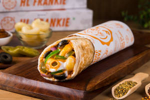 Cheesy Italian Pasta Frankie In Puff Paratha