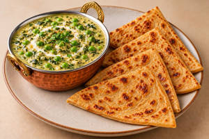 Methi Matar Matar Malai With [4] Plain Paratha
