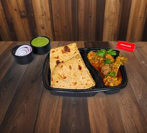 Chicken Handi With Sattu Paratha