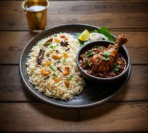 Ghee Rice With Chicken Roast