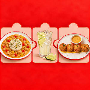Chicken Stroganoff + Fresh Lime Soda + Ricotta Romba