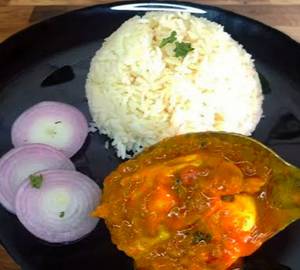 White Rice With Egg Kolambu