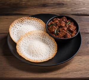 Appam With Beef Roast