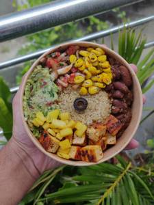 Paneer Guacamole Poke Quinoa Bowl