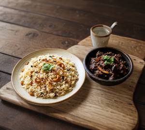 Ghee Rice With A Beef Roast