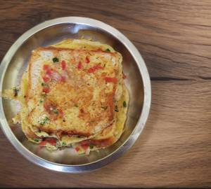 Masala Omelet with bread butter slice ( 2 slice)