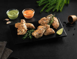 Pepper Garlic Chicken Wings [6 Pcs].