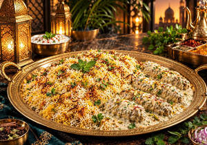 Chicken Malai Seekh Biryani Platter