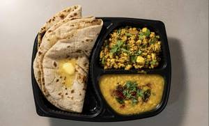 Paneer Bhurji ,Yellow Dal Tadka & 3 Tawa Butter Roti