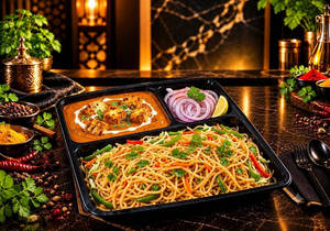 Veg Noodles + Paneer Butter Masala