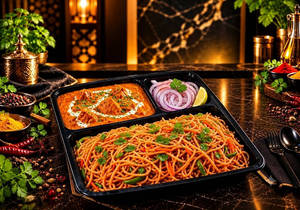 Chicken Schezwan Noodles + Butter Chicken Combo