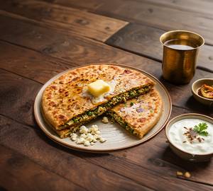 Paneer Paratha With Dahi [2 Pieces]