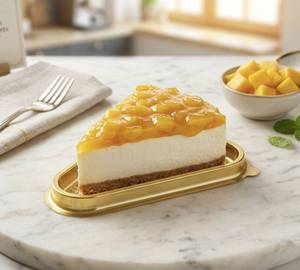 Eggless Mango Cheesecake Slice