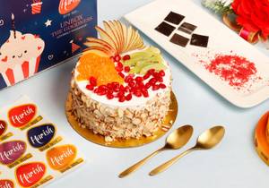 Eggless - Fresh Fruit Cake  - 500 GM