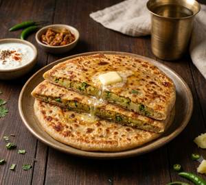 Aloo paratha with dahi [2 pieces]
