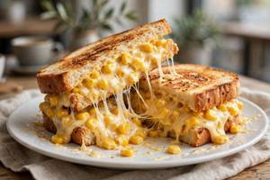 Cheese Burst Corn Mayo Grilled Sandwich - 2X Cheese Pull