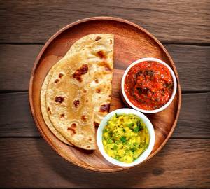 2 Chapati + Besan + Tomato Chutney