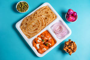 Delhi Butter Chicken Lachha Paratha (2 Pcs) Bowl
