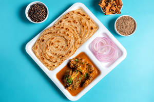 Mutton Kosha Lachha Paratha (2 Pcs) Bowl