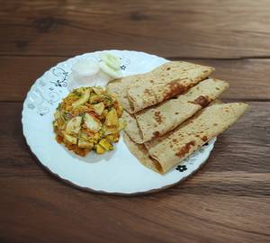 Egg Curry Roti Meal