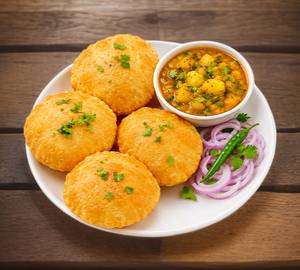 5 Kachori And Mix Vej Sabji With Achar