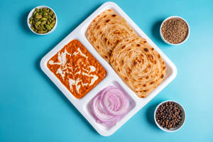 Dal Makhani Lachha Paratha (2 Pcs) Bowl