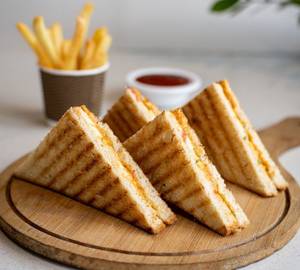 Grilled Sandwich with French Fries (Whole Wheat)