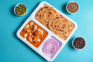 Delhi Paneer Makhani Lachha Paratha (2 Pcs) Bowl