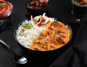 Patiala Chicken Mughlai [Steamed Rice] Bowl.