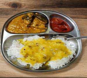 Dal Rice Sabji Homemade