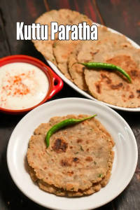 Kuttu Paratha 5 Pc, Aalu Sabji, Dahi
