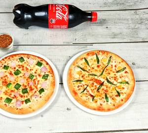 Set Of 2 Pizza  + 250 Ml Cold Drink Combo
