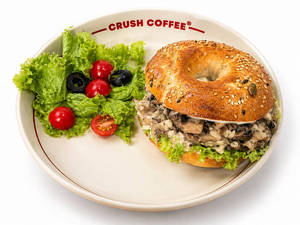 Mushroom & Cheese Bagel