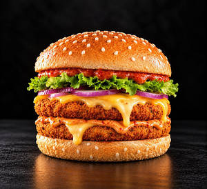 Bugs Chilli Cheese Double Patty Burger
