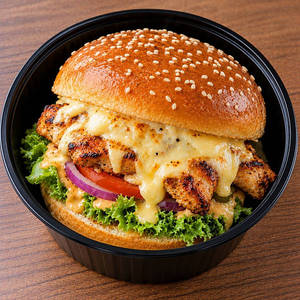 Molten Cheese Chicken Burger